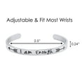 thumbnail image 2 of JNB/0836/ Inspirational Engraved Stainless Steel Cuff Bracelet Personalized Gift, 2 of 5