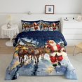 thumbnail image 3 of Manfei Kawaii Santa Claus Bedding Comforter Set for Teens, Magic Jungle Rindeer Twin Comforter Sets, Merry Christmas Reversible Bedding Set, Breathable Home Decor, 2pcs, 3 of 9