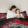 thumbnail image 4 of Castle Fairy Kids Children Fire Truck Bedding Comforter Set 7pcs,Firefighter Car Queen Bedding Sets Super Cozy,Car Theme Queen Sheet Sets,Luxury Bedroom Decor,Reversible, 4 of 8