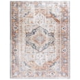 thumbnail image 2 of SAFAVIEH Baltimore Tamara Medallion Polyester Machine Washable Area Rug, Beige/Rust, 8' x 10', 2 of 12