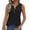 Black, variant on Rvasteizo Tank Tops for Women Solid Round Neck Button Front Sleeveless Light Summer Ladies Daily Basic Casual Camisole Blouse