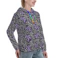 thumbnail image 6 of Lsque Purple Butterflies Pattern Casual Women's Hoodie,Hooded Sweatshirt with Kangaroo Pocket,Pullover Hoodie with Eye-catching Drawstrings-XX-Large, 6 of 7