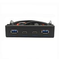 3.5Inch Front Panel USB Hub Internal USB Hub with 10Gbps USB3.2 Gen2 UsbC Ports TypeE Header Fits 3.5" PC Computer