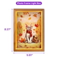 thumbnail image 5 of Welcome Fall Devon Rex Enjoys School Time Autumn Fall Leaves Acrylic Plaque with Wood Photo Frame Box Cat Lover Kitten Owner Gifts Light Box - 02013, 5 of 5