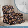 thumbnail image 3 of Jiueut Capybara Cherry Blossom Pattern Recliner Chair Slipcover, Wear Resistant Recliner Slipcover with Storage Pockets Dustproof Reclining Covers for Fabric and Leather Recliners, 3 of 7