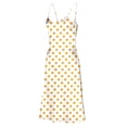 thumbnail image 6 of Women's Elegant Maxi Cami Dress Spaghetti Strap V Neck Classic Polka Dot Print Long Sundress High Slit Flowy Swing Dress For Cocktail Party Summer Date Night, 6 of 8