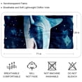 thumbnail image 2 of Starry Shark Elegant Chiffon Silk Scarf - Lightweight & Translucent 180x73cm Women's Wrap, 2 of 6