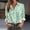 01-Light Green, variant on Women's Retro Floral Print Button-Down Shirt Collar Long Sleeve Relaxed Blouse - Dark Blue - M