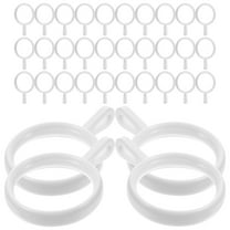 White PP Curtain Rings with Eyelets Thickened Silent Design for Various Curtains 190pcs