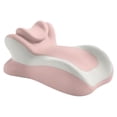 thumbnail image 2 of Almohada de descanso en cama de espuma viscoelástica, almohada ergonómica en cuña, lavable, para dormir boca abajo. Rosa Gris, 2 of 9