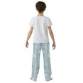 thumbnail image 4 of FORMRS Kids Pajama Pants with Pockets Size 6-8Y Boys Lounge Sleep Bottoms, Blue Rabbits, 4 of 8