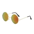 thumbnail image 4 of Retro Round Gold Metal Sunglasses with Black Lenses, UV400 Protection Classic Fashion Eyewear for Men Women, 4 of 4