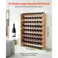 thumbnail image 2 of VEVOR 72 Bottle Stackable Modular Wine Rack, 8-Tier, Floor Freestanding Wine Storage Rack, Sturdy Wines Holder Display Shelf, Wobble-Free Shelves, Easy Assembly, for Kitchen, Cellar, and Bar, Natural, 2 of 9