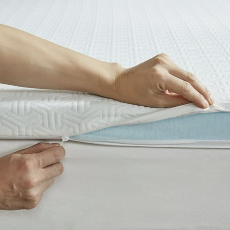 2u0022 Memory Foam Mattress Topper (Full) White