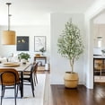 thumbnail image 6 of 6FT Faux Olive Tree Tall,Olive Trees Artificia Indoor with White Planter and Green Moss, Fake UV Resistant Artificial Tree,for Home Office Living Room Bedroom Stairs Foyer Decor, 6 of 7
