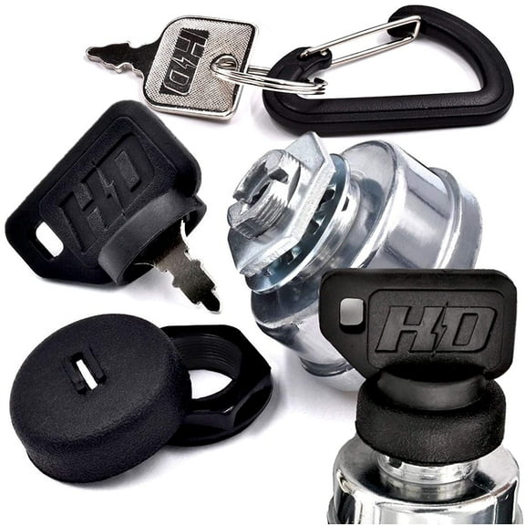 HD Switch Starter Ignition Switch for Wheel Horse Toro 103990 Toro 111216 Wheelhorse Series -Dual Protection Soft-Grip Umbrella Key & Protective Grommet System - w/2 Keys & Carabiner Lawnmower