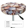thumbnail image 4 of Easygdp Sea Shells Print Easy To Install Bar Stool Covers&Stool Covers Round&Elastic Stool Cover, Barstool Covers,Washable&Bottom With Elastic Edge-12 inch, 4 of 7