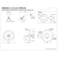 thumbnail image 3 of Grifo de Ducha Kingston Brass KB3638PLSO Níquel Cepillado, 3 of 3