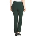 thumbnail image 3 of Hilary Radley Women's Ponte Pull-On Mid Rise Slim Leg Pants (Green, XXL), 3 of 5