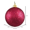 thumbnail image 2 of Vickerman 4.75" Wine Sequin Ball Ornament, 4 per Bag, 2 of 5