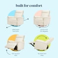 thumbnail image 4 of daVinci Suzy Electronic Swivel Recliner, Vanilla, 4 of 5