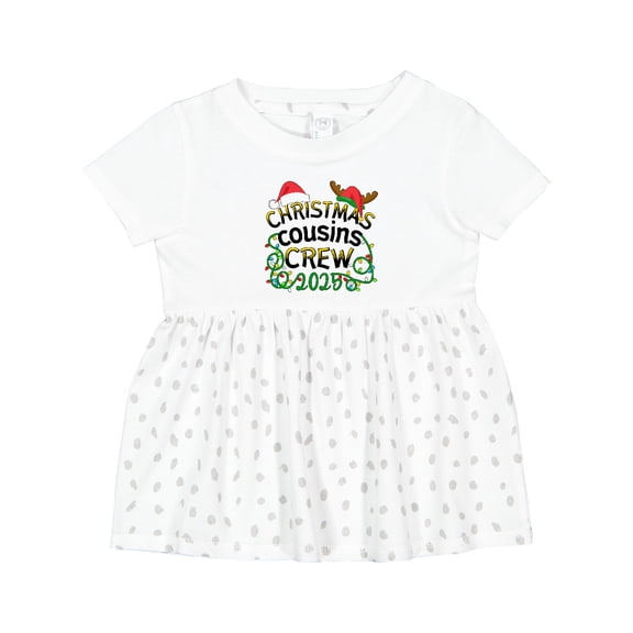 Inktastic Christmas Cousins Crew 2025 Girls Baby Dress