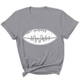 thumbnail image 4 of Gamivast Athletic Shirts for Men Heartbeat Football Graphic Crew Neck Short Sleeve Workout Shirts Gym Shirts Breathable Performance Fabric Workout Wear, 4 of 5