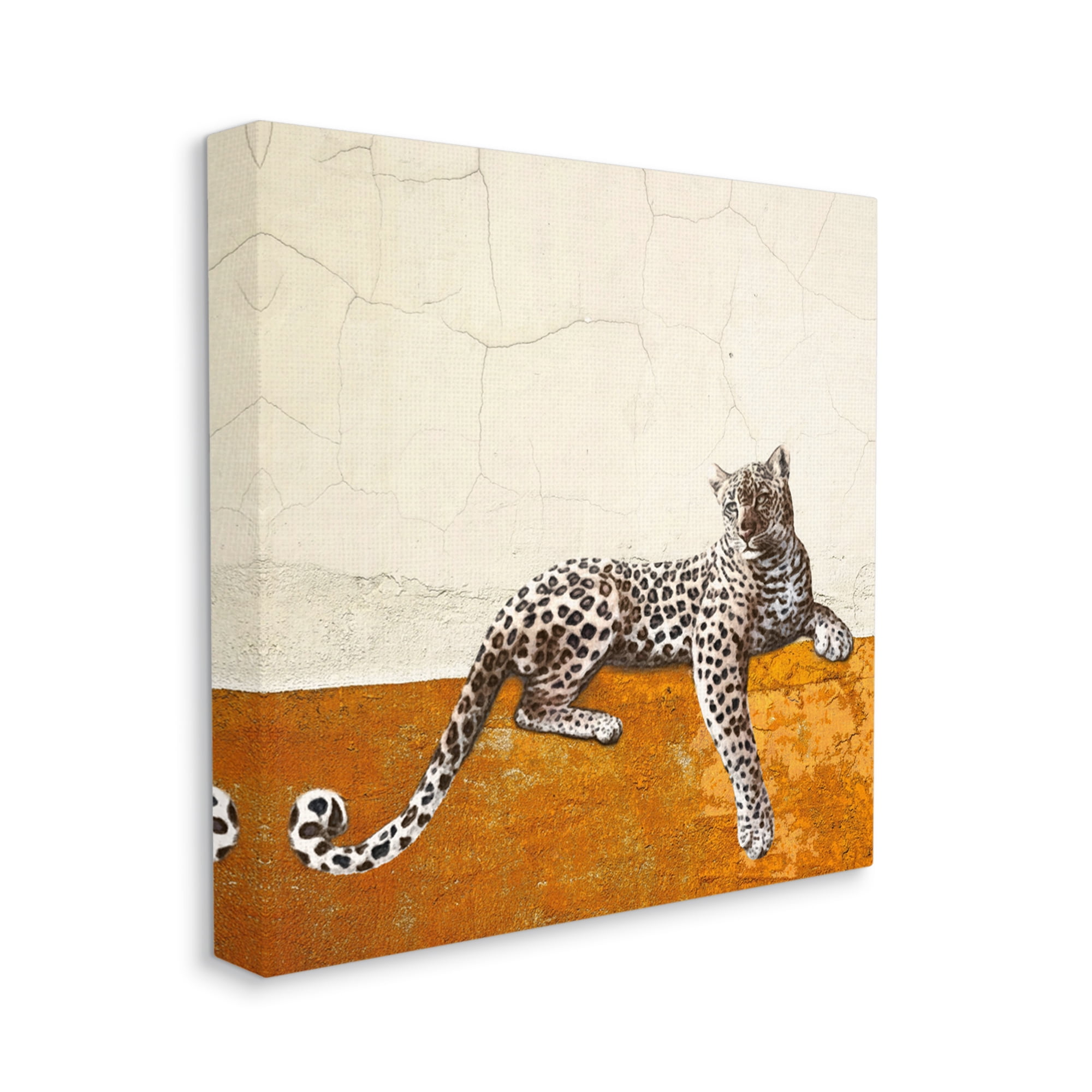 Stupell Leopard Wildlife Geometric Animal Animals & Insects Painting Gallery Wrapped Canvas Print Wall Art