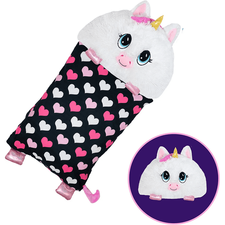 Happy Nappers Fluffaluff Pets Children s Plush Toy 3 ft. Tall Unicorn Play Pillow