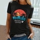 thumbnail image 1 of Puntoco the Summer Beach Impreso Mujer Verano Blusa de manga corta top Camiseta Puntoco Puntoco-4340, 1 of 4