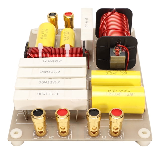 Crossover de 2 Vías, Cablado Profesional de 800W PCBA 2300 KHz Filtros Cruzados de 2 Vías para Altavoz de Etapa