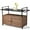 Beige, variant on YESSW Wicker Outdoor Bar Table with 2 Steel Shelves, Sets of Rails, Rattan Patio Storage for Backyard, Poolside, Garden,Brown 1