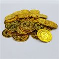 thumbnail image 5 of Monedas de oro de piratas de moda Accesorios de piratas Monedas de oro del tesoro de actividades Juguetes para niños Monedas de oro de piratas de plástico, 5 of 5