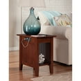 thumbnail image 4 of AFI Nantucket Table d'Appoint en Bois Massif avec Chargeur USB Ensemble de 2 Noyer, 4 of 10