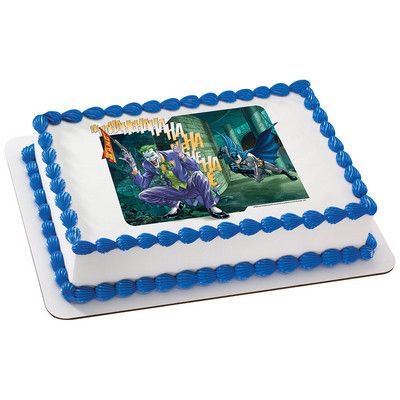 Batman & Joker -1/4 (Quarter Sheet) Edible Photo Image Cake Decoration -  