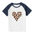thumbnail image 3 of Blusas y camisas de manga corta con cuello redondo para niños y niñas, blusa de manga corta con estampado de cuello redondo, 3 of 7