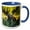 Blue/White, variant on 3drose, Usa, Colorado, Arapaho National Forest. Wary Male Moose., 15oz Two-tone Blue Mug