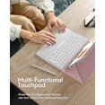 thumbnail image 3 of Funda con Teclado Retroiluminado con Soporte para Lápiz y Panel Táctil, Bluetooth Dual para iPad Air 11'', iPad Pro 11'', Rosa, 3 of 8