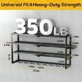 thumbnail image 2 of Riousery Heavy Duty Power Tool Organizer Wall Mount, 4-Tier Garage Storage Tool Rack with 8 Cordless Drill Holders, 350 LBS Capacity, 2 of 7