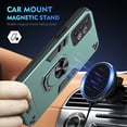 thumbnail image 2 of Phone Case for Samsung Galaxy A32 5G Hybrid Case with Ring Kickstand, Heavy Duty Protection Armor Case with Comfortable Grip Support Magnetic Car Mount for Samsung Galaxy A32 5G - Darkgreen, 2 of 7