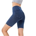 thumbnail image 2 of Yourumao Stretchy Jean Shorts for Women High Waisted Crossover Pull On Jorts Booty Lifting Denim Shorts Summer Yoga Shorts, 2 of 3