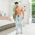 thumbnail image 3 of Men's Pajama Pants with Pockets Sleepwear Lounge Pants Stretch Casual Astrological Tie Dye Pastel Galaxy, 3 of 7
