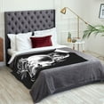 thumbnail image 5 of XMXT Throw Blankets, Call Skeleton Game Pattern Bed Blanket for Bedroom Sofa, 50 x 70 inches Black, 5 of 9