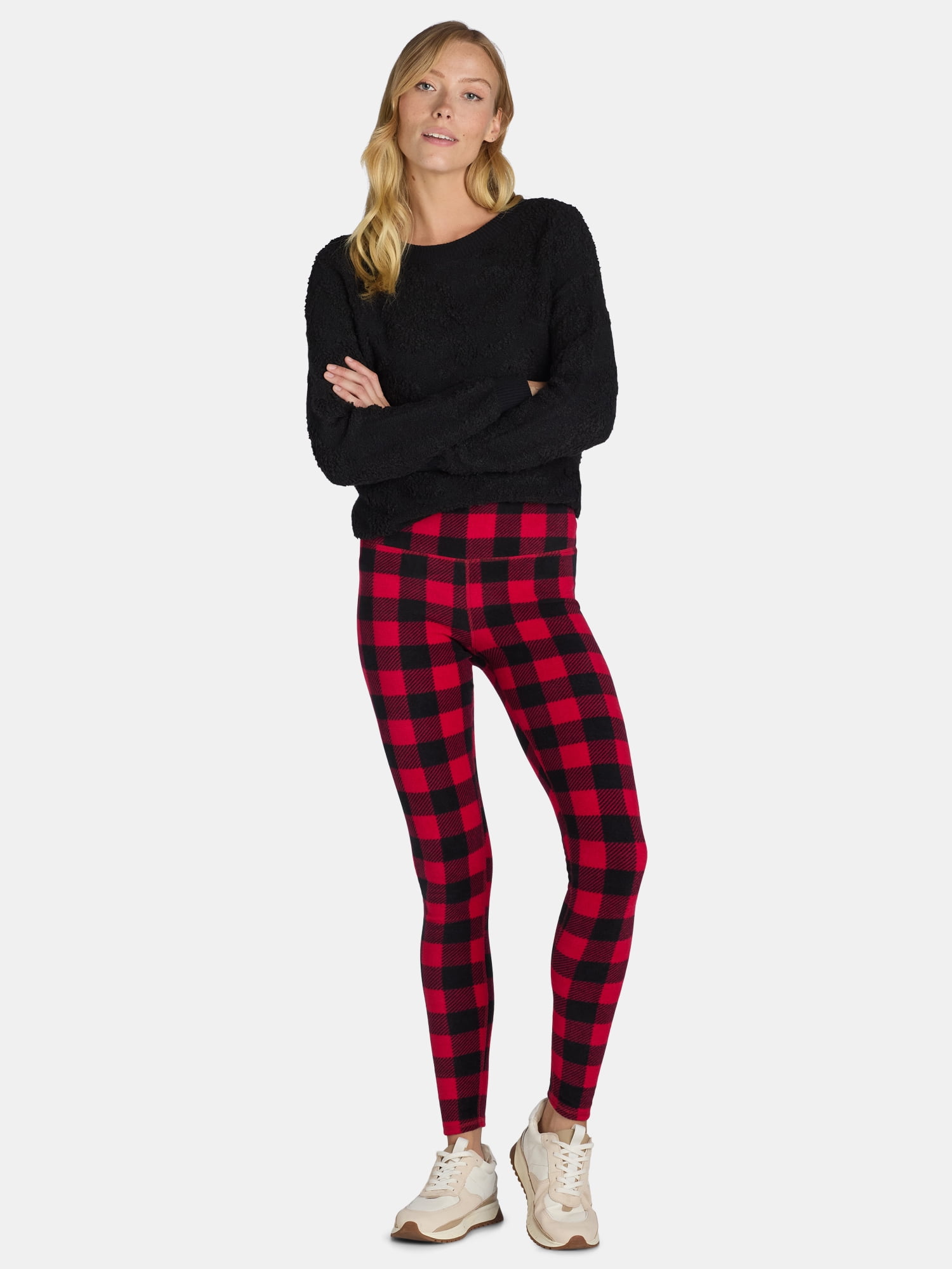 ClimateRight by Cuddl Duds Stretch Women's Warm Stretch Fleece High Rise Base Layer Thermal Legging, Sizes XS to 4X