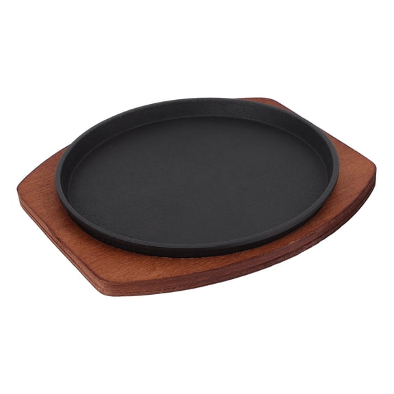 Pawsdot 1Pc Nonstick Cast Iron Grill Pan for Stovetop Induction Cooker in Light Brown
