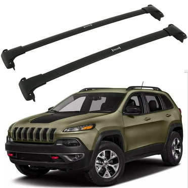 ECCPP Black Roof Rack Cross Bar Luggage Cargo Carrier Rails Fits For Jeep Cherokee 2015-2020 Roof Rack Crossbars