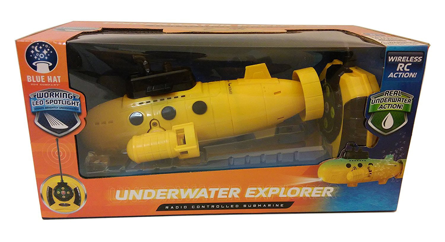 Mini RC Submarine IR Remote Control & Auto Under Water Ship Boat Light Kids Toy