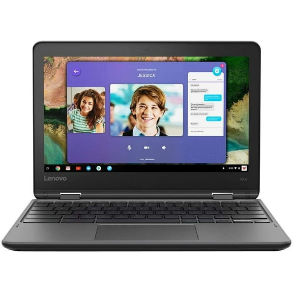 Pre-Owned Lenovo 300e 11.6" Chromebook Laptop - MediaTek MT8173 Quad-Core, 4GB RAM, 32GB SSD, Webcam, Chrome OS (Good)