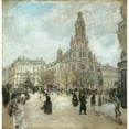 thumbnail image 3 of Jean François Raffaëlli 15x15 Black Modern Framed Museum Art Print Titled - Place De La Trinite, Paris (C. 1886), 3 of 5