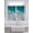 Blue, variant on Dark Teal Beach Bathroom Window Curtain, Summer Sea Waves Coastal Nautical Light Filtering Coffee Kitchen Curtains, Bedroom Living Room Curtains 2 Panel 84"x54"